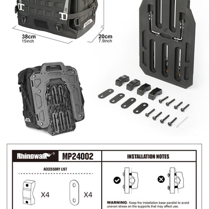 35L Motorcycle Side Bag – Quick Release Waterproof Saddlebag