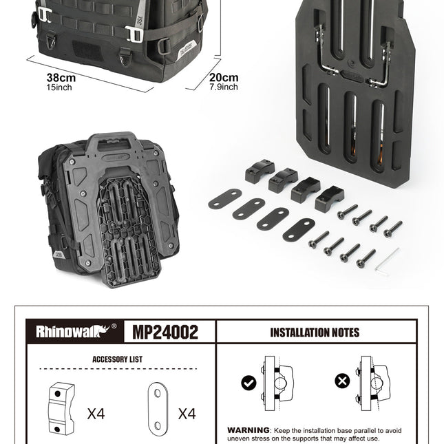 35L Motorcycle Side Bag – Quick Release Waterproof Saddlebag