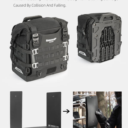 35L Motorcycle Side Bag – Quick Release Waterproof Saddlebag