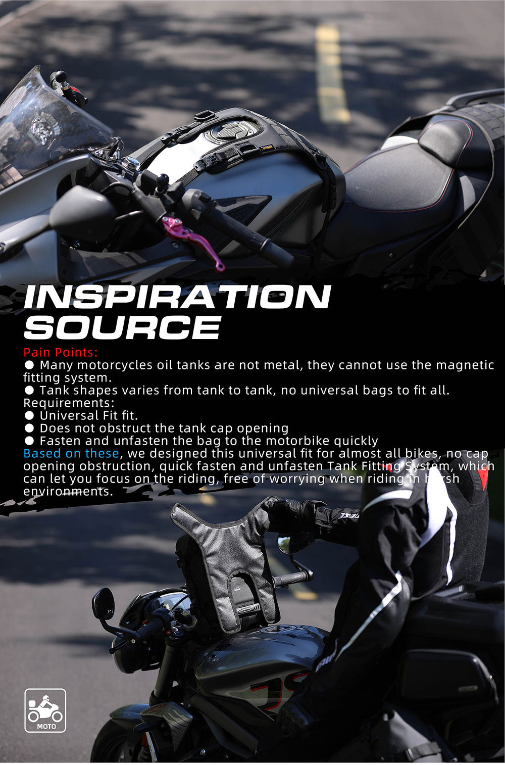 Universal Tank Bag Mounting Base