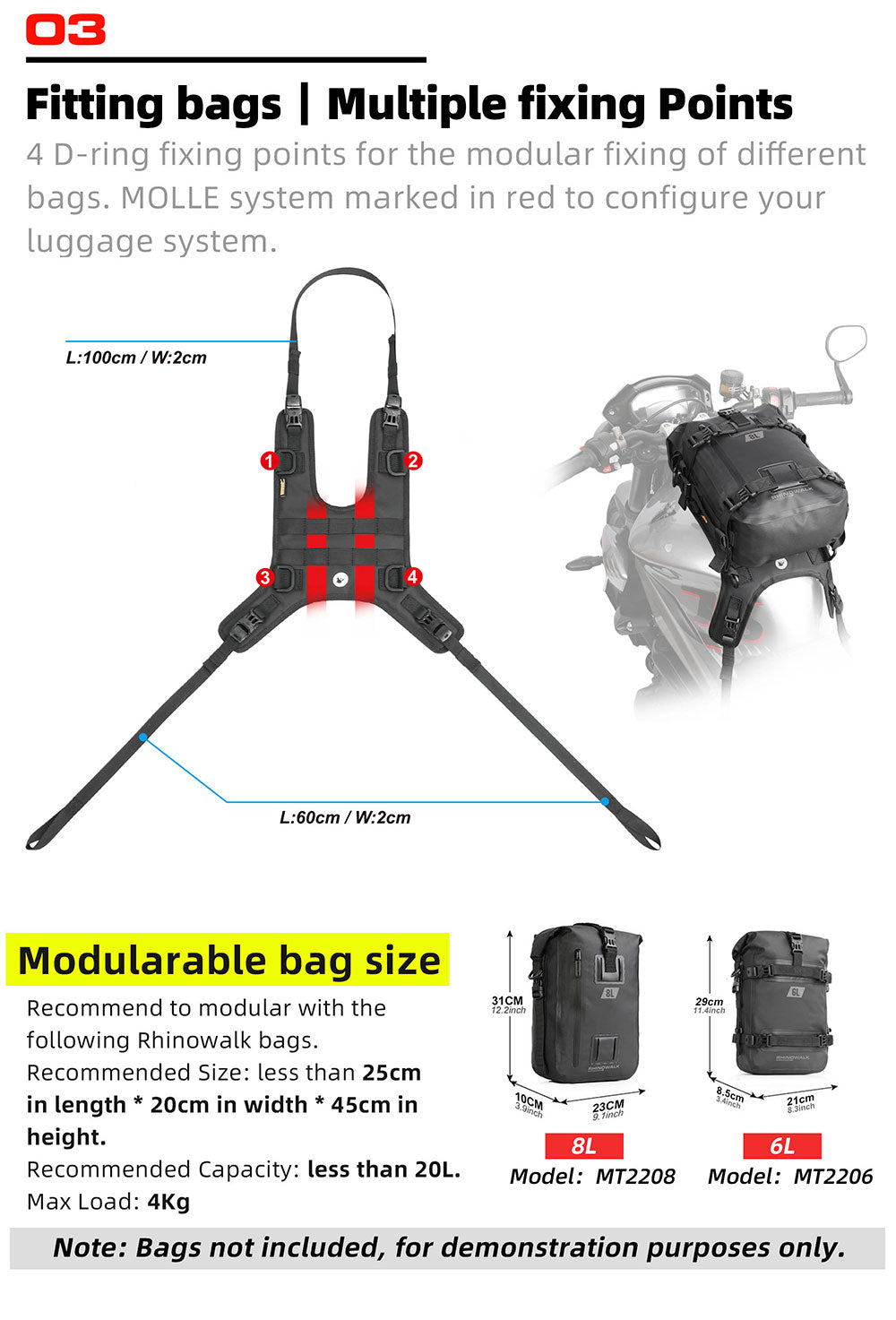 Universal Tank Bag Mounting Base