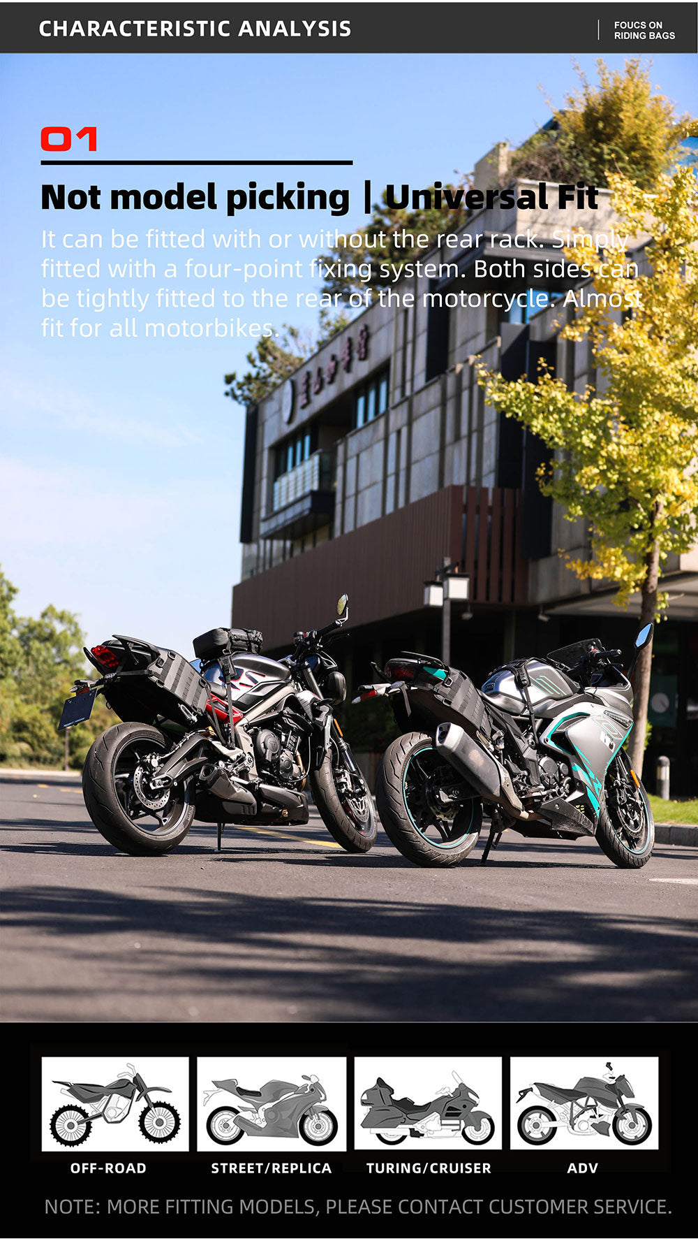 Universal Saddle Bag Mounting Base