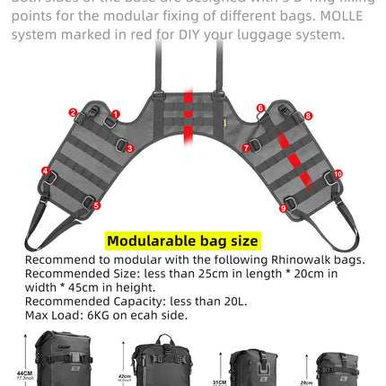 Universal Saddle Bag Mounting Base
