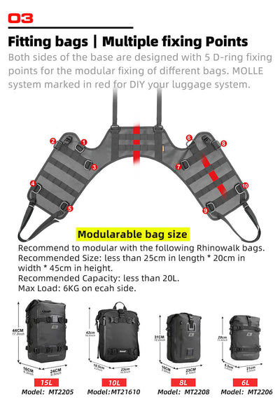 Universal Saddle Bag Mounting Base