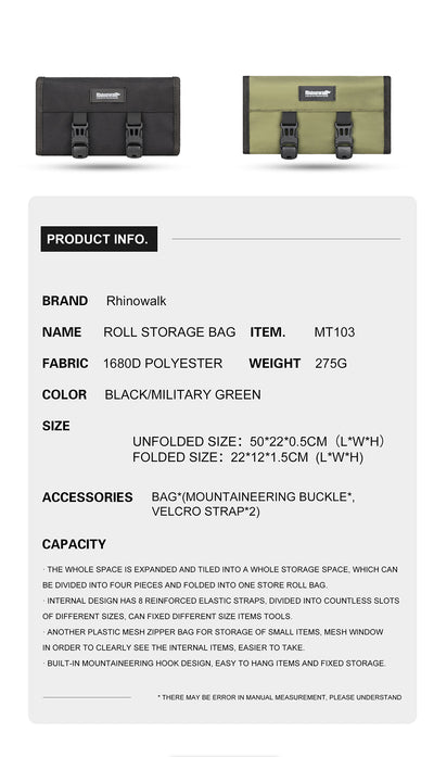 Motorcycles Heavy Duty Tool Bag Wrap