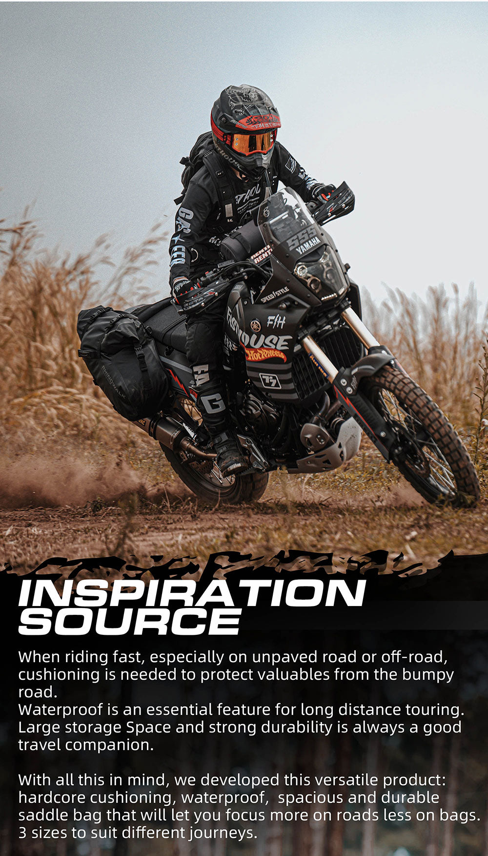 Waterproof Motorcycle Pannier Side Bag 18/28/48L - Pair/Rackless