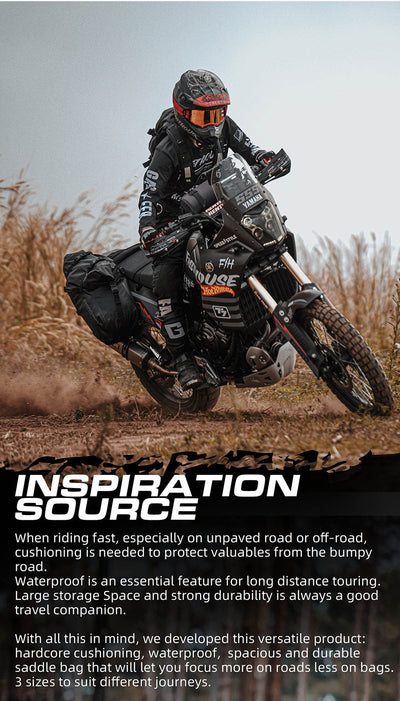 Waterproof Motorcycle Pannier Side Bag 18/28/48L - Pair/Rackless