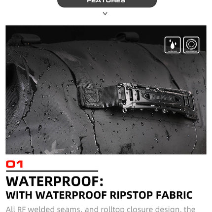 Waterproof Motorcycle Pannier Side Bag 18/28/48L - Pair/Rackless