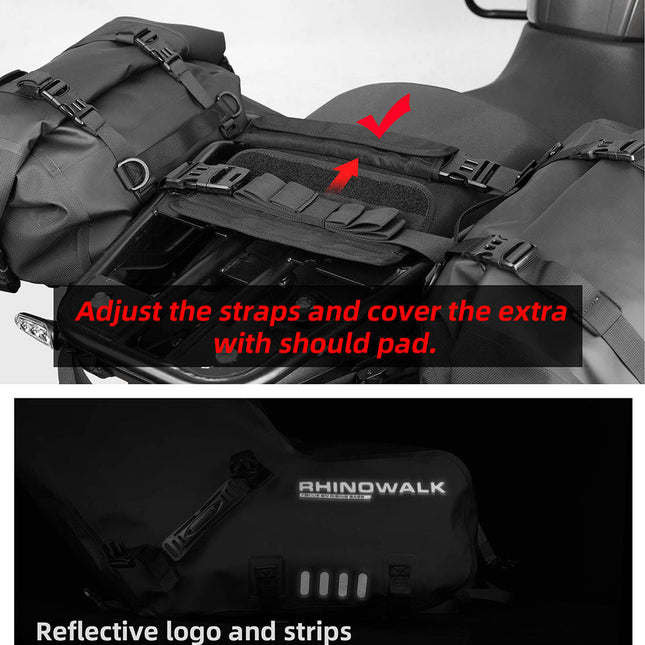 Waterproof Motorcycle Pannier Side Bag 18/28/48L - Pair/Rackless