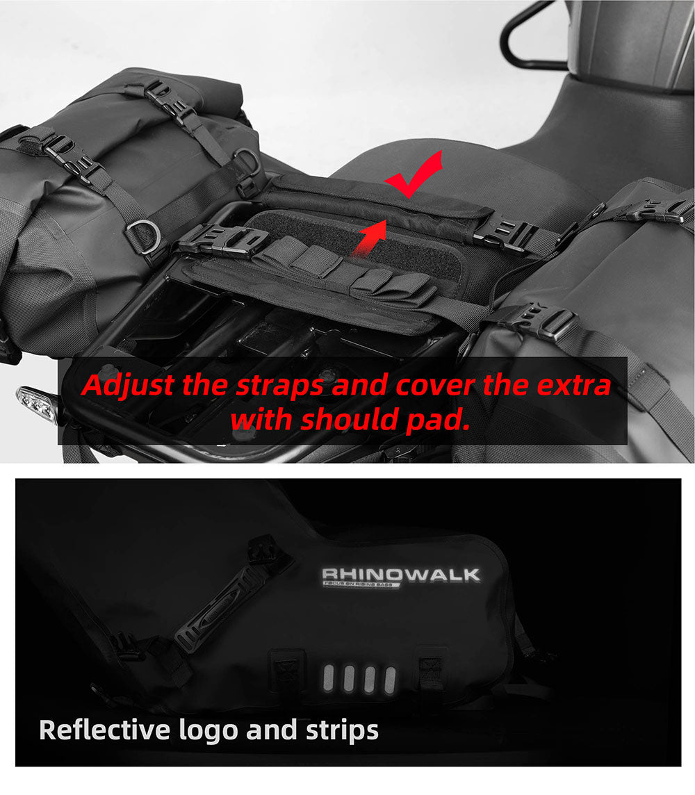 Waterproof Motorcycle Pannier Side Bag 18/28/48L - Pair/Rackless