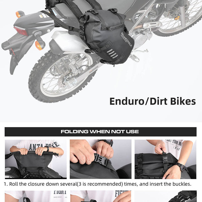 Waterproof Motorcycle Pannier Side Bag 18/28/48L - Pair/Rackless