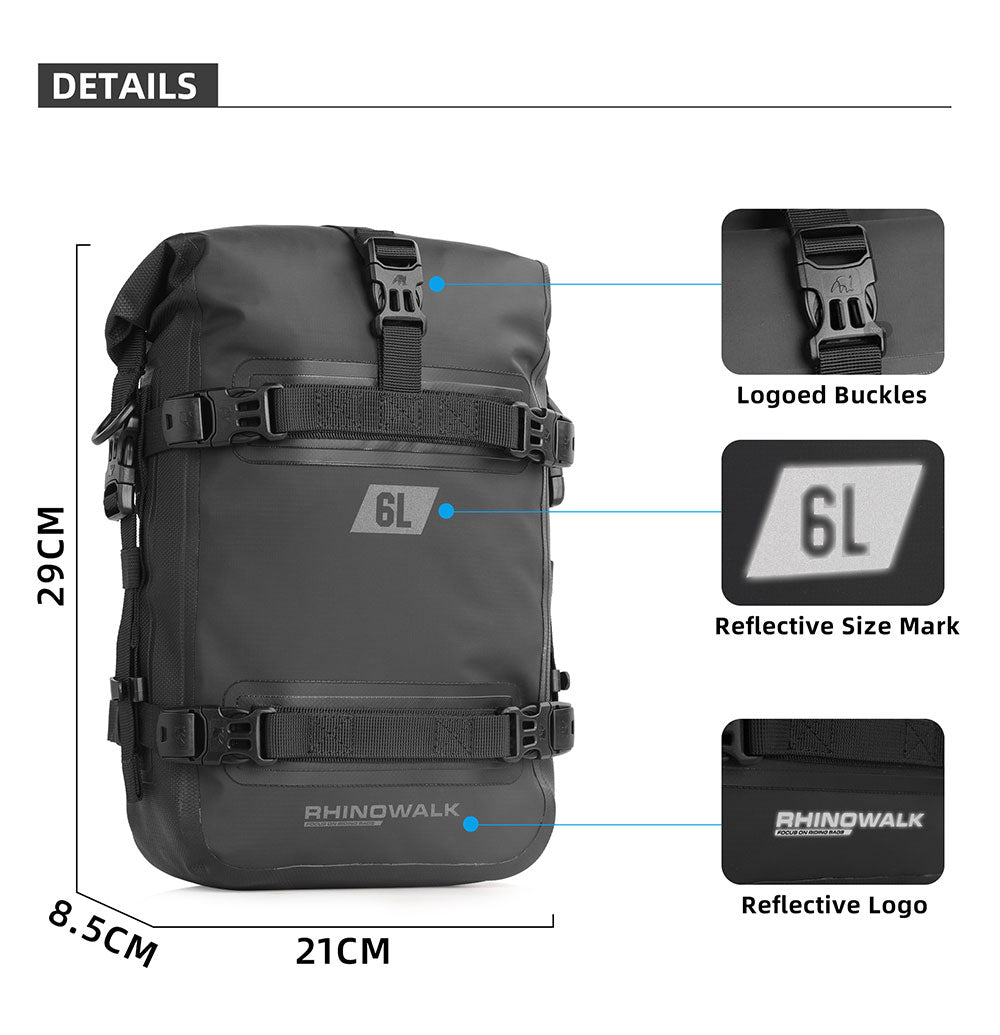 6L Waterproof Crash Bar Bags