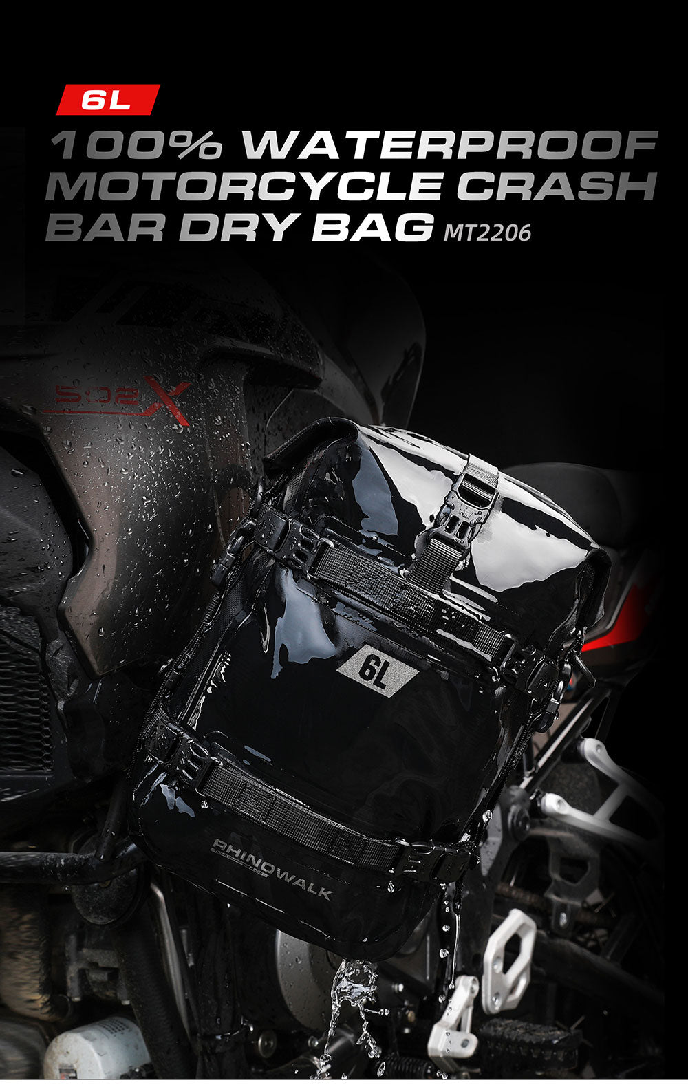 6L Waterproof Crash Bar Bags