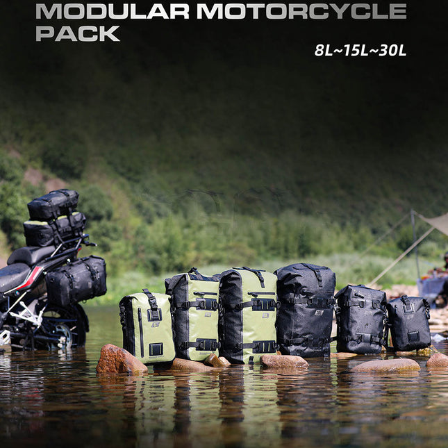 Waterproof Modular Motorcycle Packs 8L/15L/30L