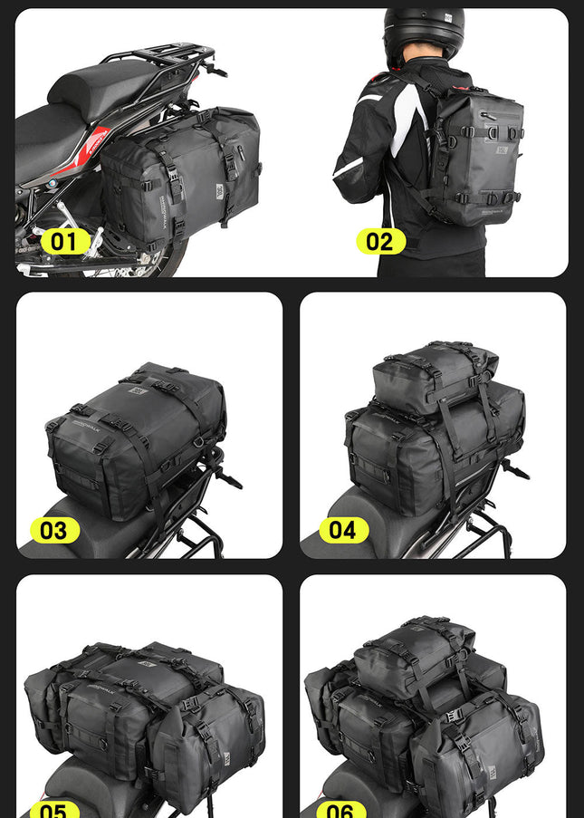 Waterproof Modular Motorcycle Packs 8L/15L/30L