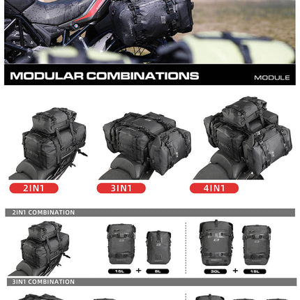 Waterproof Modular Motorcycle Packs 8L/15L/30L