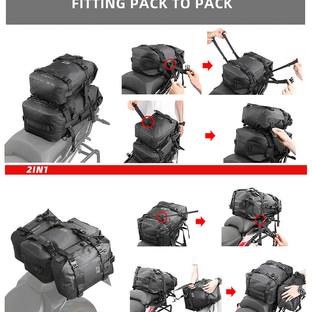 Waterproof Modular Motorcycle Packs 8L/15L/30L
