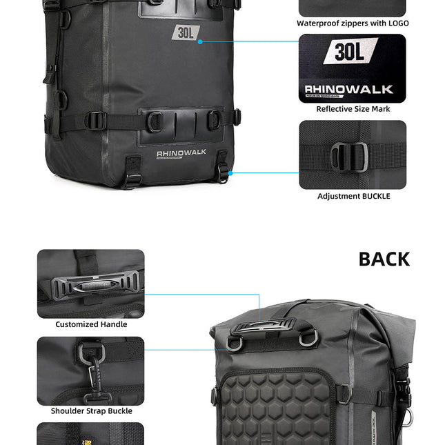 Waterproof Modular Motorcycle Packs 8L/15L/30L
