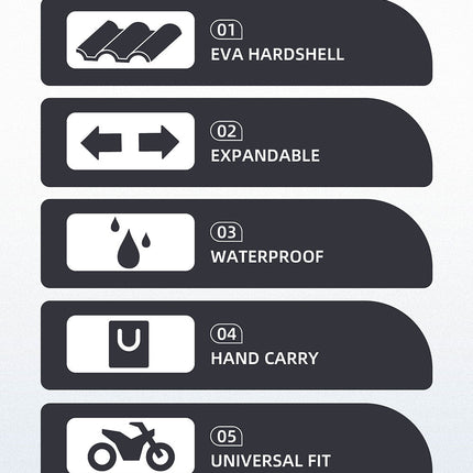 23L-35L Hard Shell Tail  Bag with Expandable