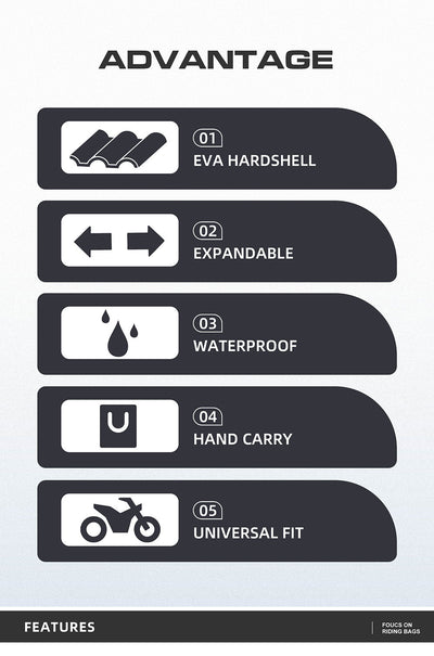 23L-35L Hard Shell Tail  Bag with Expandable