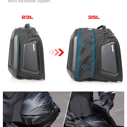 23L-35L Hard Shell Tail  Bag with Expandable