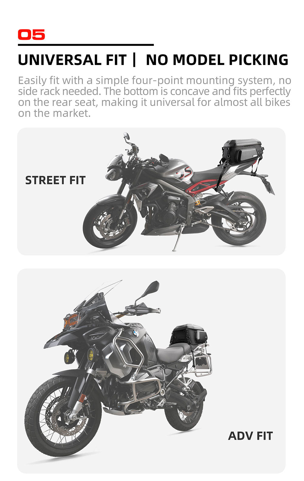 23L-35L Hard Shell Tail  Bag with Expandable