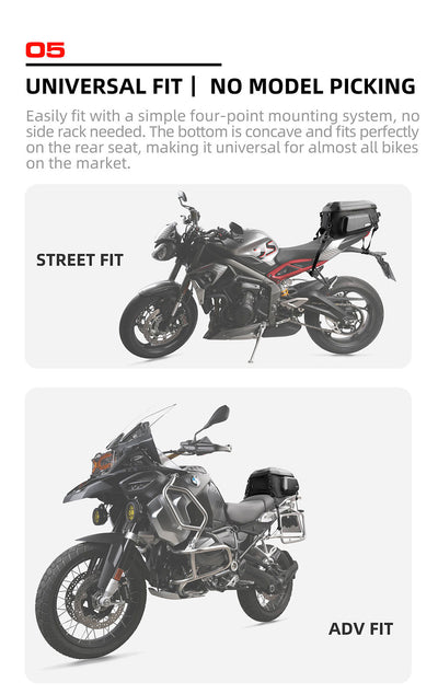 23L-35L Hard Shell Tail  Bag with Expandable