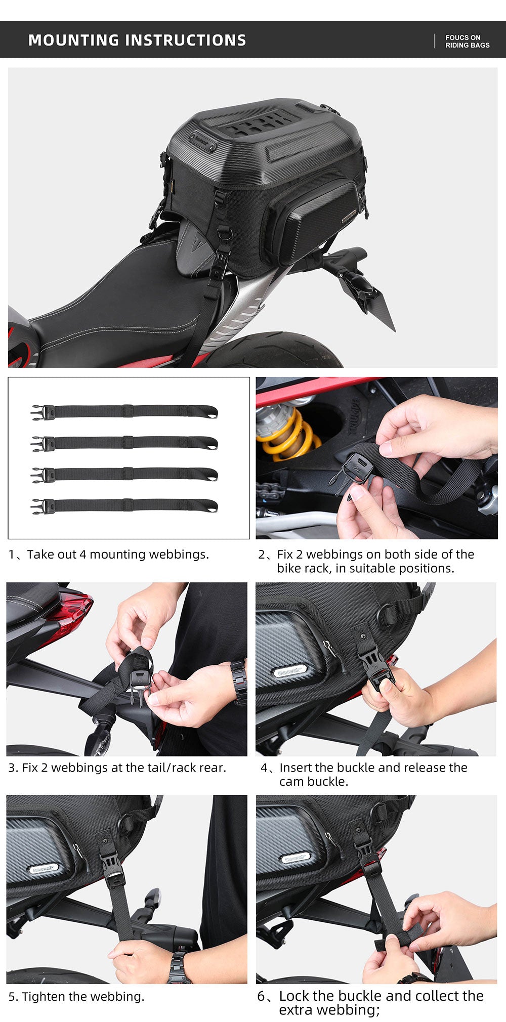 23L-35L Hard Shell Tail  Bag with Expandable