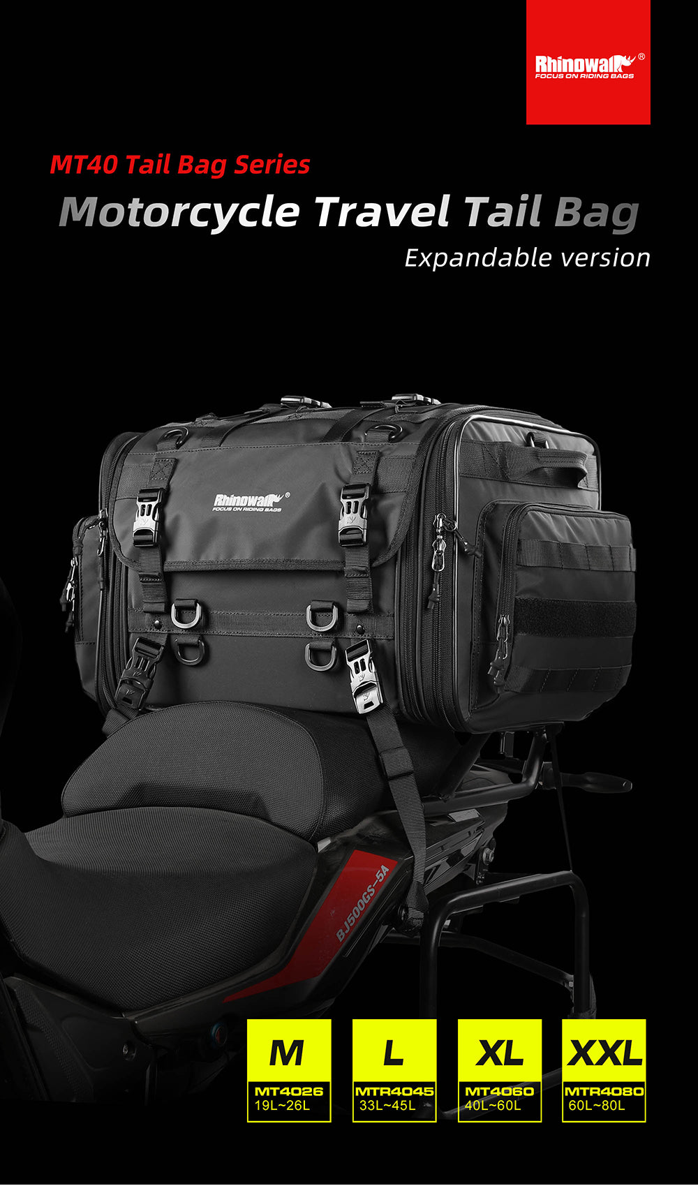 Large Capacity Motorcycle Tail Seat Bag