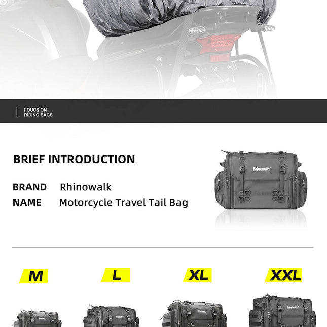 Large Capacity Motorcycle Tail Seat Bag