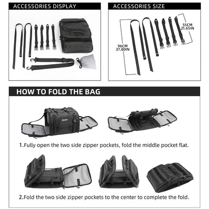 Large Capacity Motorcycle Tail Seat Bag