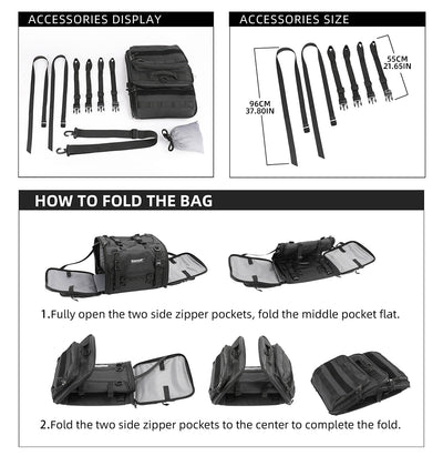 Large Capacity Motorcycle Tail Seat Bag