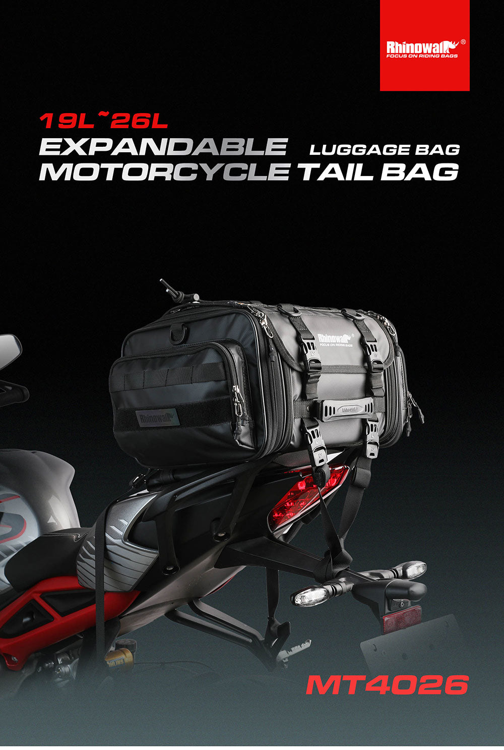 19-26l Motorcycle Tail Seat Bag
