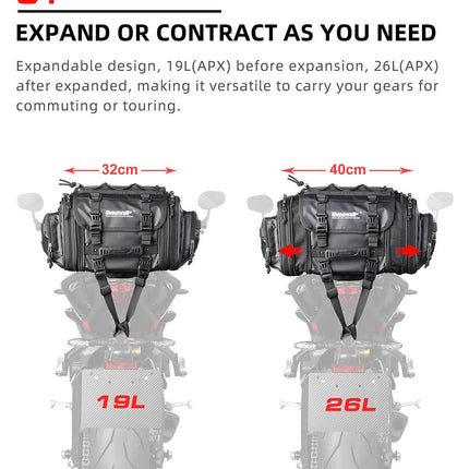 19-26l Motorcycle Tail Seat Bag