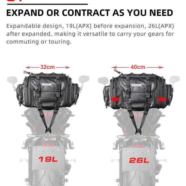 19-26l Motorcycle Tail Seat Bag