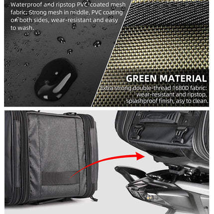 19-26l Motorcycle Tail Seat Bag
