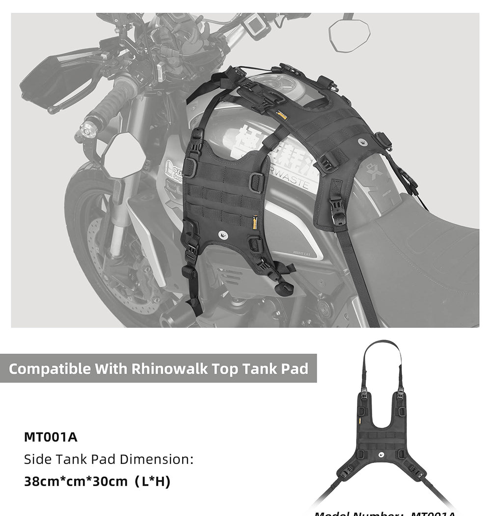 thumbnail image 2 of Motorcycle Fuel Tank Mount Base | Universal Bag Attachment For Tank Bags 2 of 5
