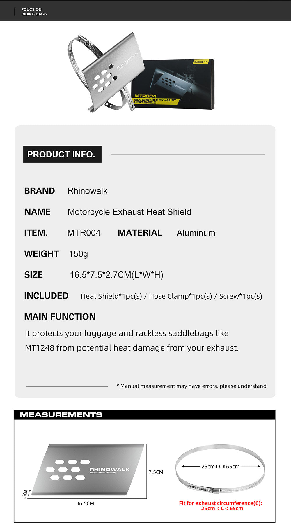 Waterproof Motorcycle Pannier Side Bag 18/28/48L - Pair/Rackless