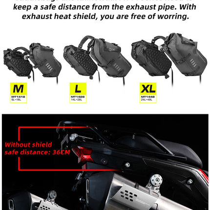 Waterproof Motorcycle Pannier Side Bag 18/28/48L - Pair/Rackless