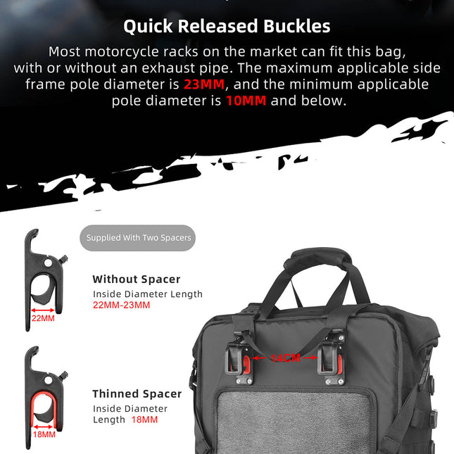 25 litres Motorcycle Side Bag - 1 piece