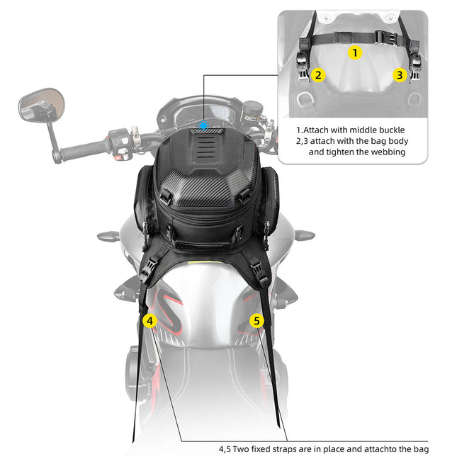 Hard Shell Tank Bag for Motorcycle