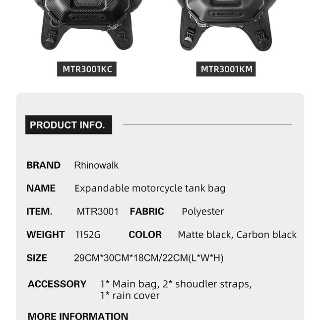 Hard Shell Tank Bag for Motorcycle