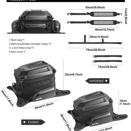 Hard Shell Tank Bag for Motorcycle