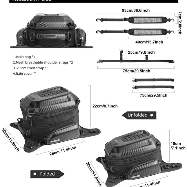 Hard Shell Tank Bag for Motorcycle
