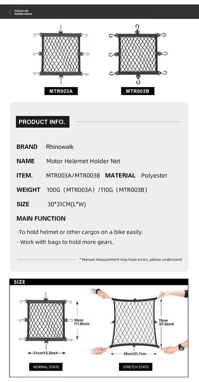 Motorcycle Helmet Net