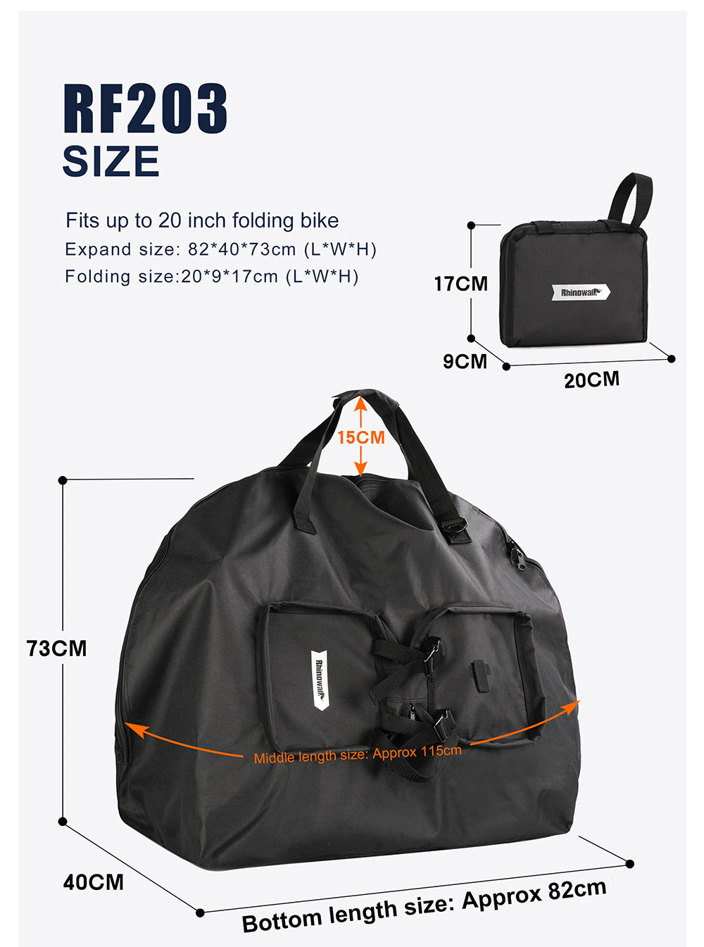 14 - 20 inch Folding Bike Carrying Bag