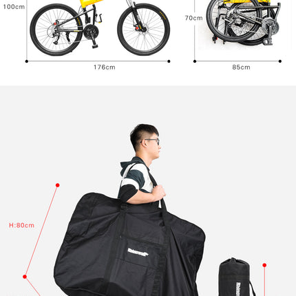 26-27 Inch Folding Bicycle Transport Bag Rhinowalk Official Store 26-27 Inch Folding Bicycle Transport Bag Rhinowalk Official Store