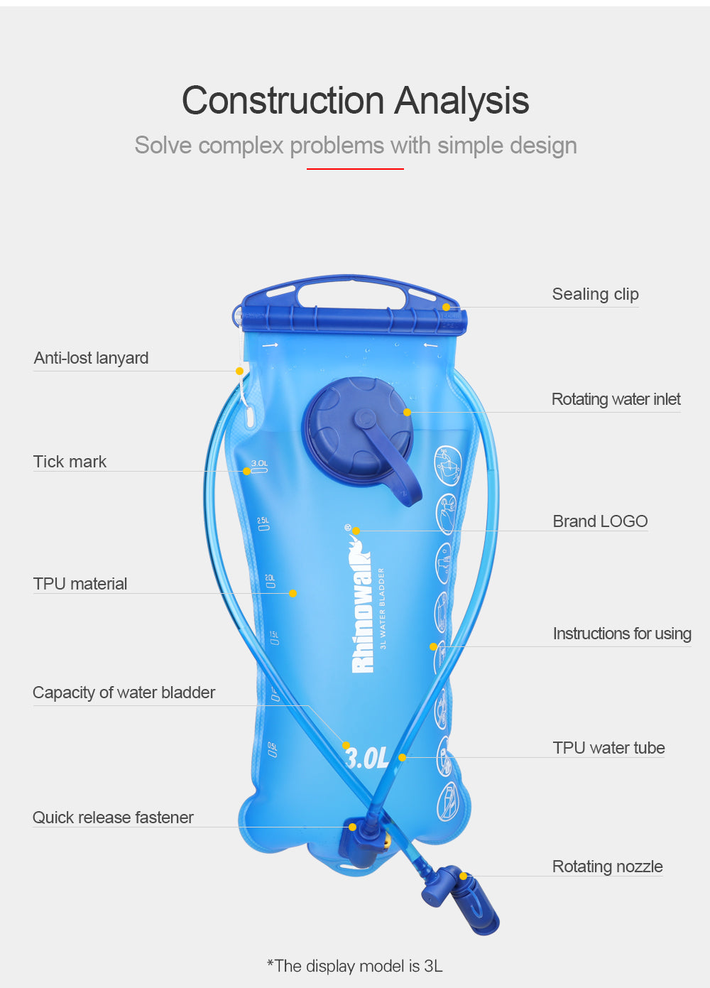 2 Liter Hydration Water Bladder