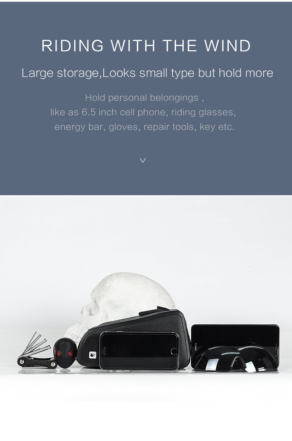 1.2 Liter Waterproof Bike Top Tube Bag - RK18330