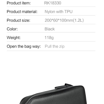 1.2 Liter Waterproof Bike Top Tube Bag - RK18330